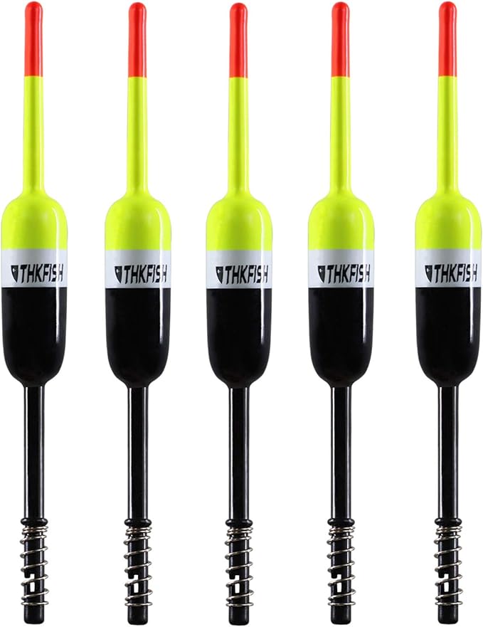 THKFISH Fishing Bobbers Fishing Floats and Bobbers Slip Bobbers for Fishing Balsa Floats Crappie Fishing Bobbers Fixed Bobber (1.5"X0.59"X5.4") (2.5"X0.59"X5.4")