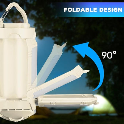 Foldable Camping Lantern, Rechargeable Camping Lights, 4000LM, 6 Light Modes, Waterproof Tent Lights for Power Outages, Emergency, Hurricane, Hiking, 2-Pack