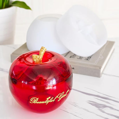 Apple Jar Resin Molds Extra Large, 5inch Jars Silicone Molds with Lid for Epoxy Resin Casting for DIY Jewelry Storage Box, Candy Container, Candle Vessel, Home Decoration