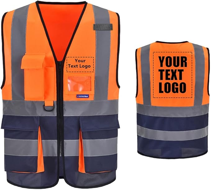 A-SAFETY High Visibility Reflective Safety Vest Customize Logo (XS-8XL)