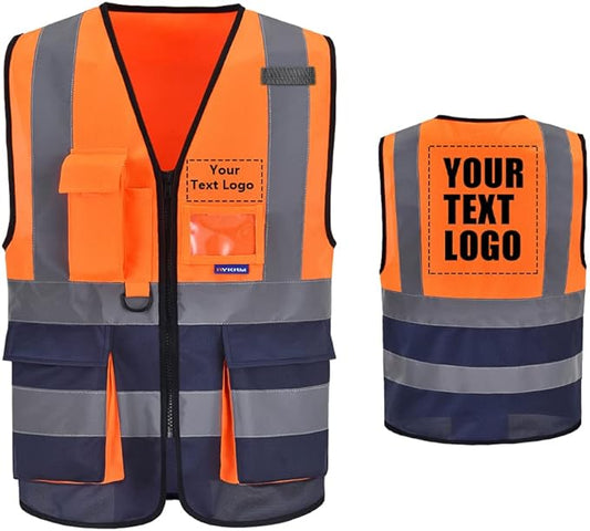 A-SAFETY High Visibility Reflective Safety Vest Customize Logo (XS-8XL)
