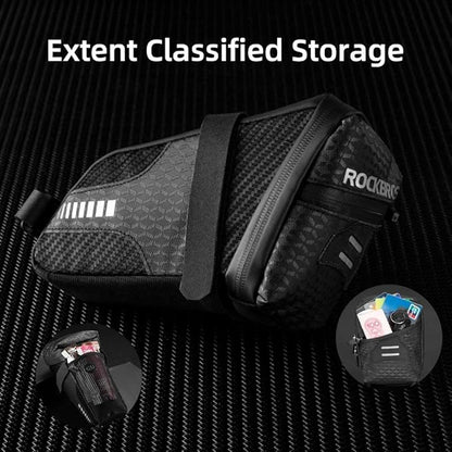 ROCKBROS Bike Saddle Bag - Seat Bag 1.5L Bicycle Bag Cycling Accessories Storage Pouch Wedge Pack for Mountain & Road Bike