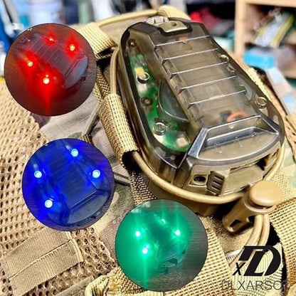 Tactical Helmet Light Signal Light Military IFF Helmet Light Flashlight Survival Signal Light for Outdoor Sports with LED + IR/Strobe