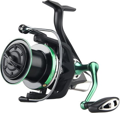 HAUT TON Spinning Reel 8000/9000/10000/12000/14000,6+1BB Metal Surf Fishing Reels,4.8:1 Gear Ratio 55lbs Drag Heavy Long Casting Inshore Saltwater Monster Fish