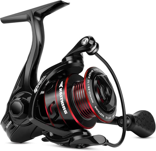 KastKing Royale Legend Fishing Reel - 5.2:1/6.2:1 Gear Ratio Spinning Reel, Up to 22 Lbs of Carbon Drag, 5+1/7+1 Stainless Steel Ball Bearings, Graphite Frame, Asymmetric Spinning Reel Rotor Design