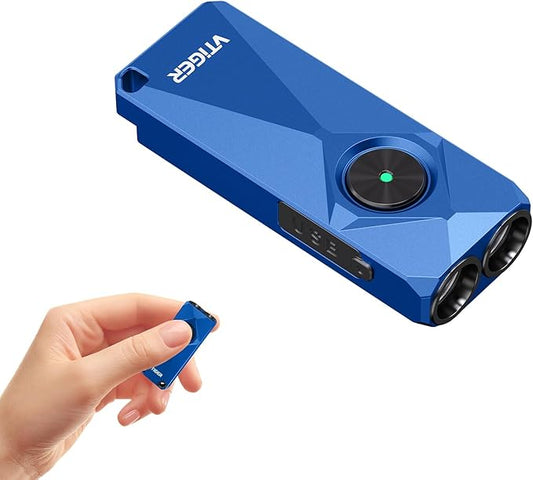 VTIGER K1 800 High Lumens Key Chain Light, Small EDC Rechargeable Keychain Flashlight, Compact LED Tiny Flashlight with Magnetic, Mini Clip-on Pocket Lights for Camping, Emergency, Everyday Carry