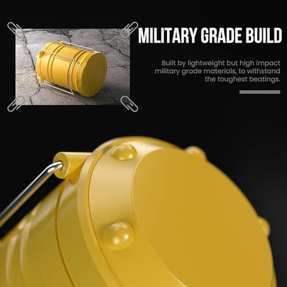 Lichamp LED Camping Lantern, 4 Pack Battery Powered Flashlight for Power Outages, Portable Collapsible Hanging Light Essential for Home, Outdoor, Emergency Lamp Survival Kit Gear for Hurricane, Yellow