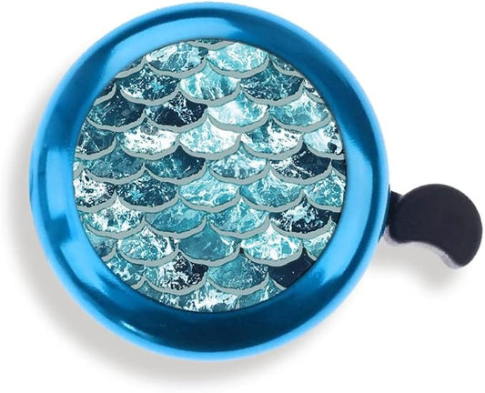 WIRESTER Blue Aluminum Round Bike Bell, Classic Ring Bicycle Bell, Bike Accessories Bell Ring for Adults Kids Girls Boys