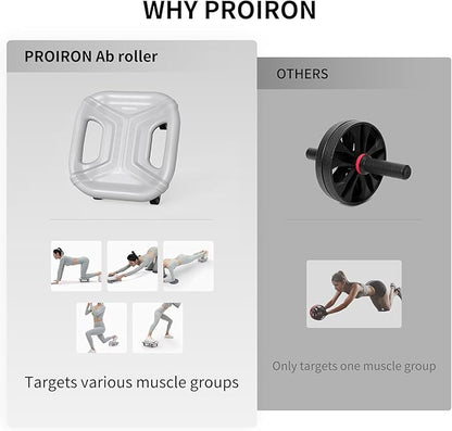 PROIRON Ab Roller with Knee Pads for Abs Workout, Multifunctional Ab Roller Wheel for Abs Workout, Abdominal Roller with Knee Pads, Abdominal Exercises Wheel, Abb Roller (Slide Fitness Trainer)
