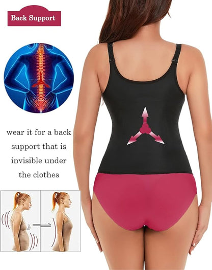 GainKee Clip and Zip Waist Trainer Corset Women Neoprene Worked Out Sweat Vest Body Shaper