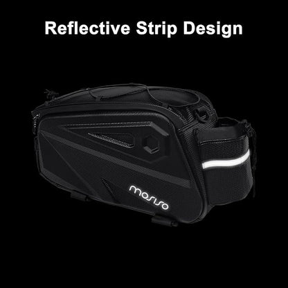 MOSISO Bike Rack Bag, Waterproof Bike Rear Rack Handbag Bicycle Trunk Bag, 14L EVA Mountain Bicycle Rear Seat Storage Saddle Pouch Cycling Luggage Pouch with Shoulder Strap, Black