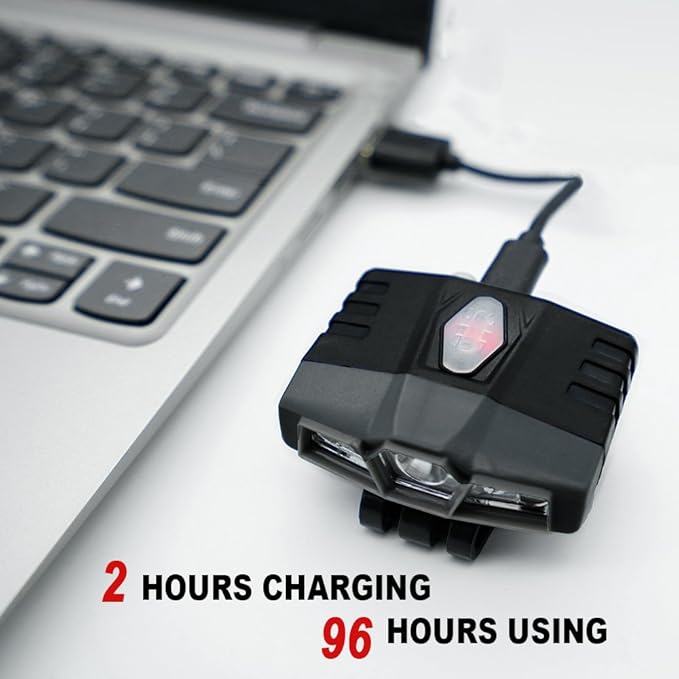 LHOTSE Ultra Bright Mini Hands Free LED Clip on Cap Light - Rechargeable Waterproof Hat Light Flashlight Portable Headlamp for Running Fishing Camping Hand Work Baseball Caps