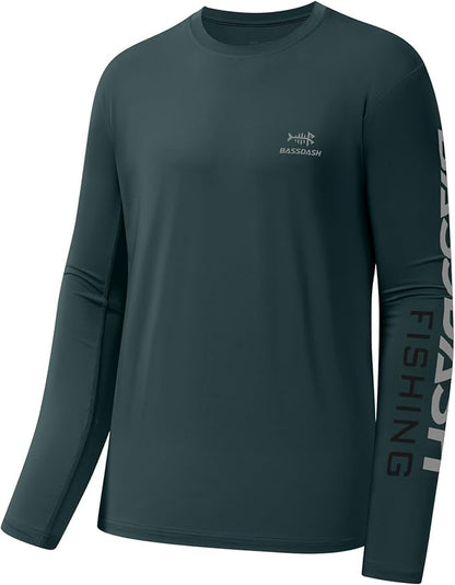 BASSDASH Fishing T Shirts for Men UV Sun Protection UPF 50+ Long Sleeve Tee T-Shirt