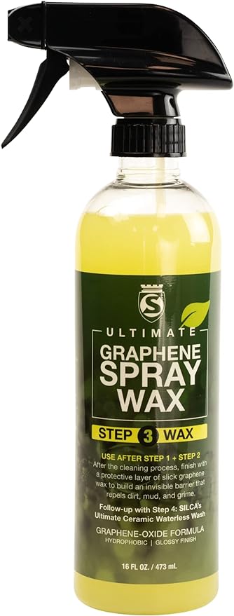 SILCA Bike Spa Graphene Spray Wax - Ultimate Paint Protection - Easy to Apply - 16oz Spray Bottle - Protects for up to 90 Days - Margarita Scent - Step 3 in the Bike SPA collection
