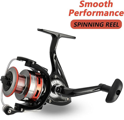 Fishing Pole Combo Set 6.9ft 2PCS Telescopic Fishing Rod and Reel Combo with Carrier Bag Collapsible Fishing Rod and Reel Kits for Bass Sea Saltwater Freshwater