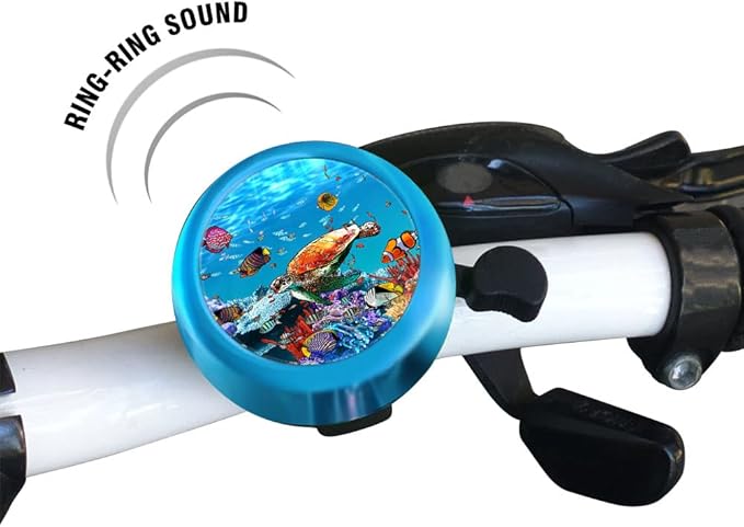 WIRESTER Blue Aluminum Round Bike Bell, Classic Ring Bicycle Bell, Bike Accessories Bell Ring for Adults Kids Girls Boys