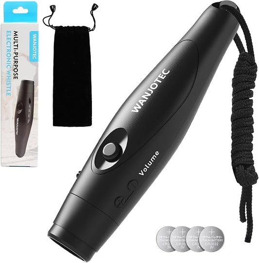 Electronic Whistle, Battery Operated Whistle Adjustable 3 Different Loud Whistle Sounds with Lanyard Handheld Whistles for Referees Coaches Teacher Training/Camping
