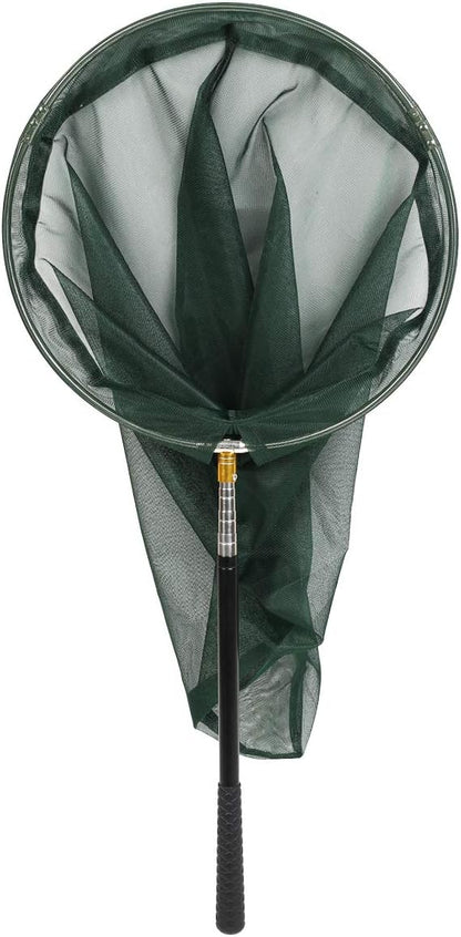 RESTCLOUD Professional Insect and Butterfly Net with 14" Ring, 26" Net Depth, 59" Telescopic Handle Full Extends to 73" Stainless Lockable
