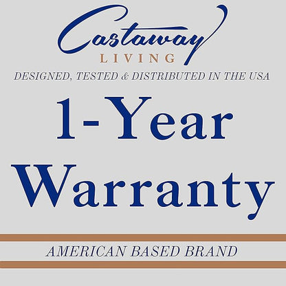 Castaway Living 13 ft. Double Traditional Hand Woven Oatmeal Polyester Rope Hammock – 2-Person, 450 lb Capacity, Free Extension Chains & Tree Hooks, Designed in The USA