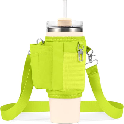 All Day Quencher Carry All for Stanley 40/30 oz Tumbler, Crossbody Bag with Phone Holder & Strap, Water Bottle Carrier Bag