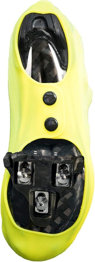 veloToze Tall Silicone Shoe Cover with Snaps - Covers Road Cycling Shoes - Waterproof, Windproof Reusable Boot-Style Overshoes for Bike Rides in Winter, Rain, Cold Weather Biking - for Men and Women