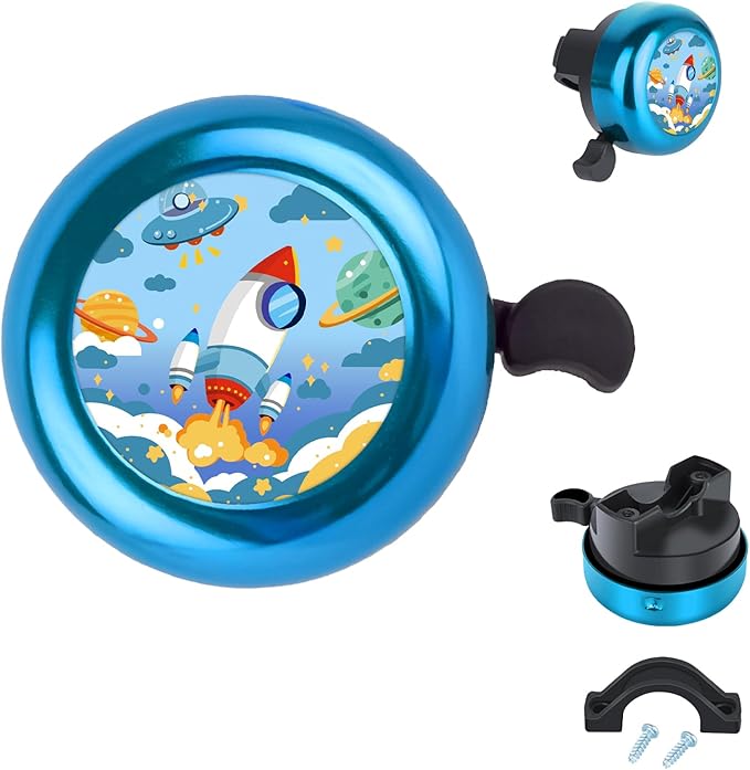 MZELQ Bicycle Bell Cute Clear Sound Adjustable Size Aluminum Bike Accessories Bell Ring for Girls Women Kids Adults