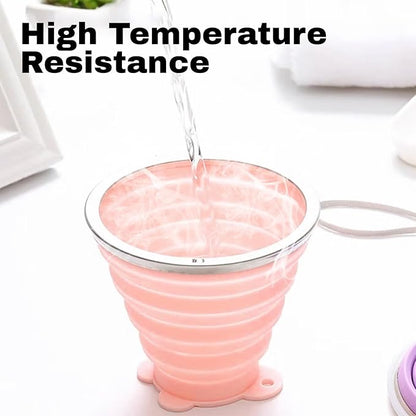 4Pack Collapsible Silicone Cup 320ml Portable Folding Travel Cup Leakproof, for Outdoor, Office, Camping 10.82oz