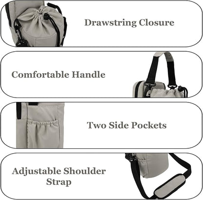 Water Bottle Holder with Strap, 32/40oz Insulation Water Bottle Carrier Bag with Phone Pocket, Water Bottle Sling Bag Crossbody Water Bottle Holder for Hiking Walking