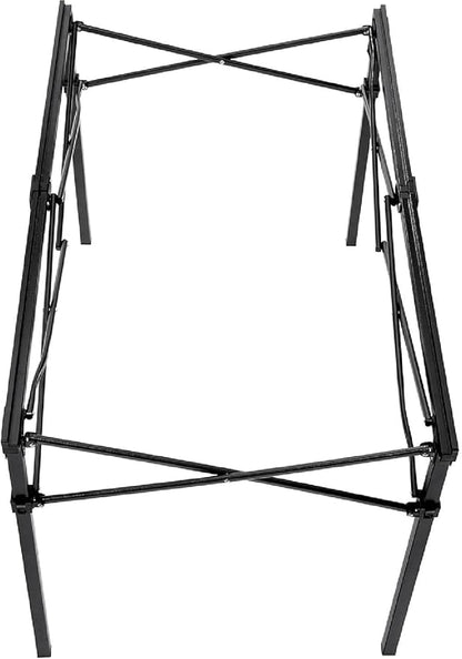 MOUNTAIN SUMMIT GEAR Heavy-Duty Roll-Top Table for Camping - Portable Aluminum-Top Folding Table with Steel Frame by Caddis Sports (Medium)