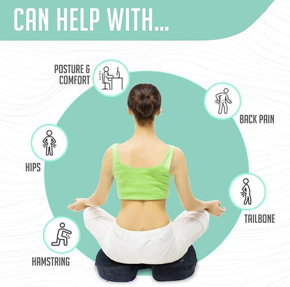 Premium Foldable Piriformis Cushion - Piriformis Pain and Sciatic Pain Relief Cushion - for Home & Office Use, Perfect for Travel or Driving