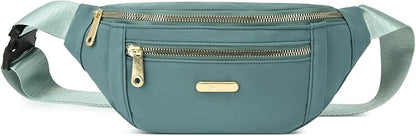 DAITET Crossbody Fanny Pack for Men&Women,Large Waist Bag & Hip Bum Bag with Adjustable Strap for Outdoors Workout Traveling Casual Running Hiking Cycling