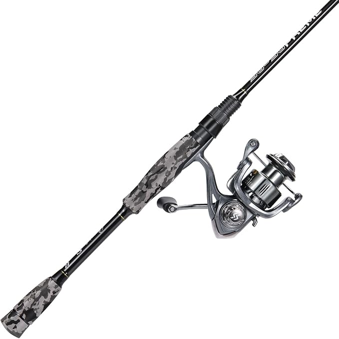 Sougayilang Fishing Rod and Reel Combo, Stainless Steel Guides Fishing Pole with Spinning Reel Combo for Bass Fishing