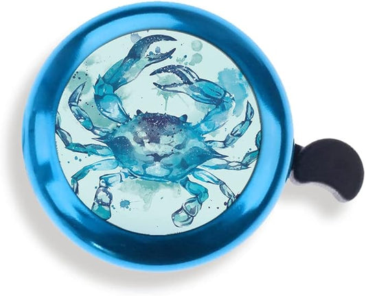 WIRESTER Blue Aluminum Round Bike Bell, Classic Ring Bicycle Bell, Bike Accessories Bell Ring for Adults Kids Girls Boys