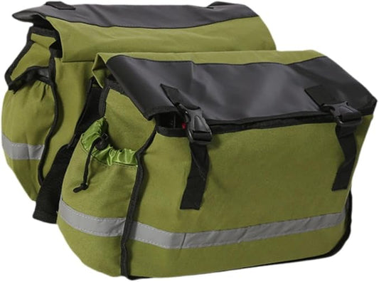 Colaxi Bike Pannier Double Pannier Cycling Side Bags Large Capacity Bike Bags for Rear Rack Bicycle Saddle Bag for Traveling, Green