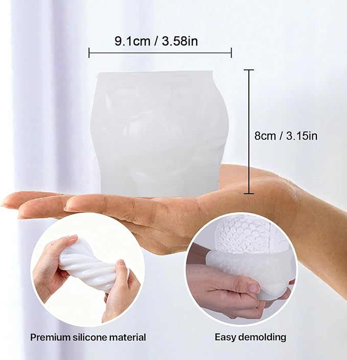 Christmas Santa Claus Silicone Molds - Reusable Epoxy Resin Molds for DIY Casting with Resin, Plaster, Concrete, Ideal for Making Small Item Storage, Candle Containers & Home Decor Crafts Molds