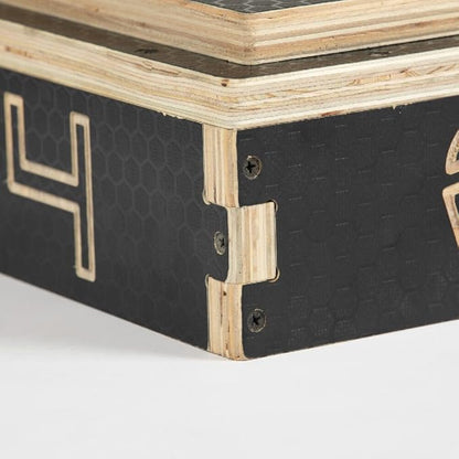 Titan Fitness Anti-Slip 6in Stackable Wooden Plyometric Box, Pro-Duty Plyo Box, Jump Step-Up Box Squat, Home Garage Gym Training