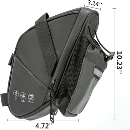Bike Saddle Bags with Water Bottle Pouch Waterproof Bike Bags Under Seat Pack for Mountain Road Saddle Bag Bicycles Storage Bag 1.5L