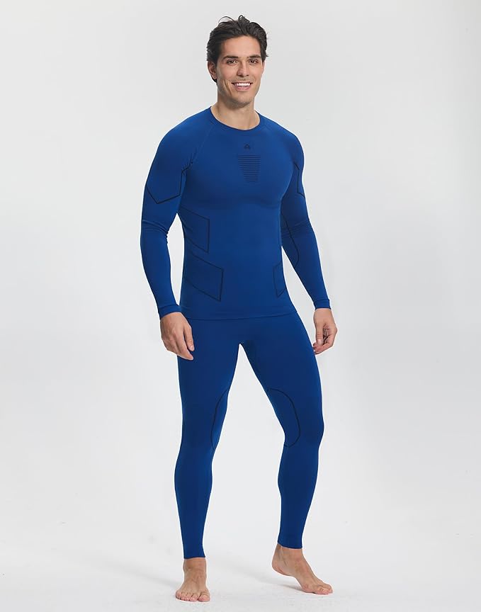Pioneer Camp Thermal Underwear for Men Long Johns Quick Drying Top and Bottom Set Warm Base Layer Mens Cold Weather Skiing