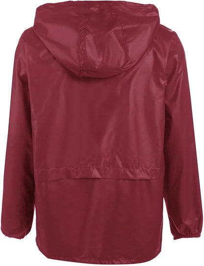 COOFANDY Mens Packable Rain Jacket Lightweight Waterproof Raincoat with Hood Outdoor Rain Gear Travel Hiking Cycling