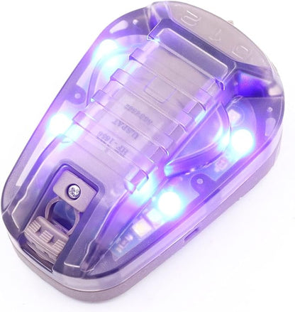 Tactical IR Strobe Helmet Light Military Identification Light with Visible LED + White Strobe Survival Signal Light (Tan-Blue)