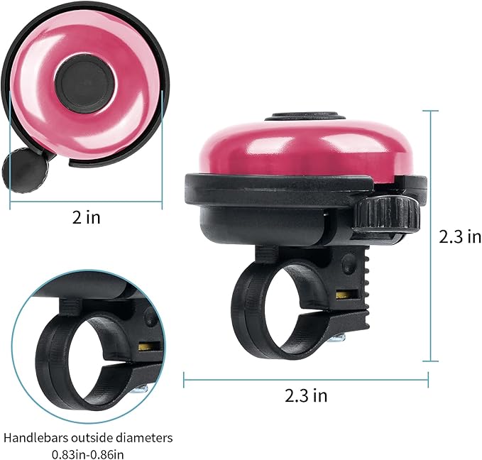 Classic Bike Bell, Aluminum Bicycle Bell, Loud Crisp Clear Sound Bicycle Bike Bell for Adults Kids