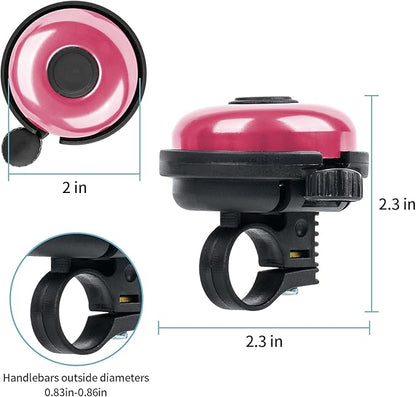 Classic Bike Bell, Aluminum Bicycle Bell, Loud Crisp Clear Sound Bicycle Bike Bell for Adults Kids