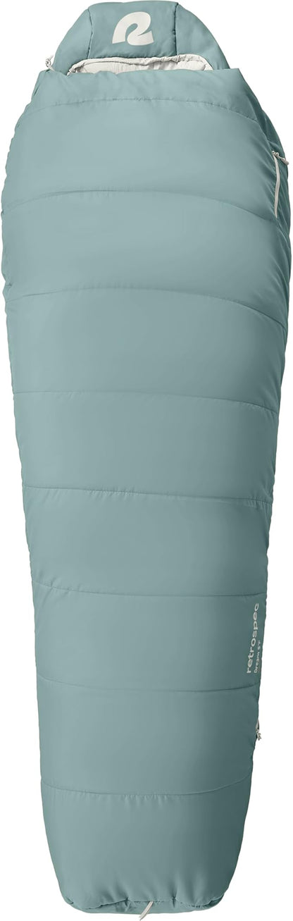 Retrospec Dream Sleeping Bag - 5, 15, 30 Mummy for Camping, Insulated Cold Weather, Lightweight Stuff Sack, Water-Resistant, Adjustable Draw Cords, Adult
