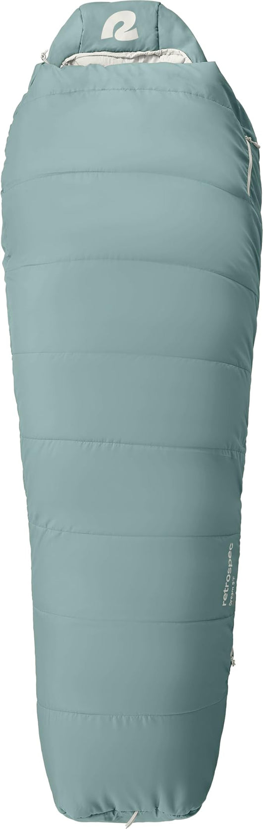 Retrospec Dream Sleeping Bag - 5, 15, 30 Mummy for Camping, Insulated Cold Weather, Lightweight Stuff Sack, Water-Resistant, Adjustable Draw Cords, Adult