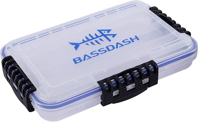 BASSDASH 3600 3670 3700 Tackle Storage Waterproof Utility Tackle Boxes Fishing Lure Tray with Adjustable dividers