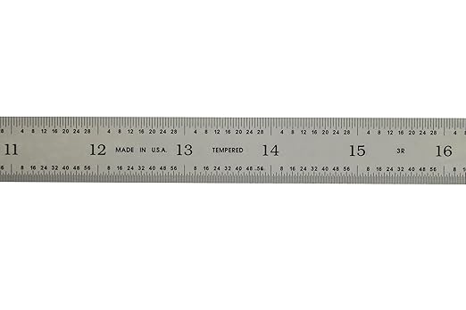 PEC Tools 24-inch Machinist's Caliper, 1/50" Thick X 3/4" Wide, High Carbon Steel, Measurement Accuracy 1/32“, 1/64”, 1/10“ and 1/50”(3R), Suitable for Mechanics and Metalworkers, Made in USA
