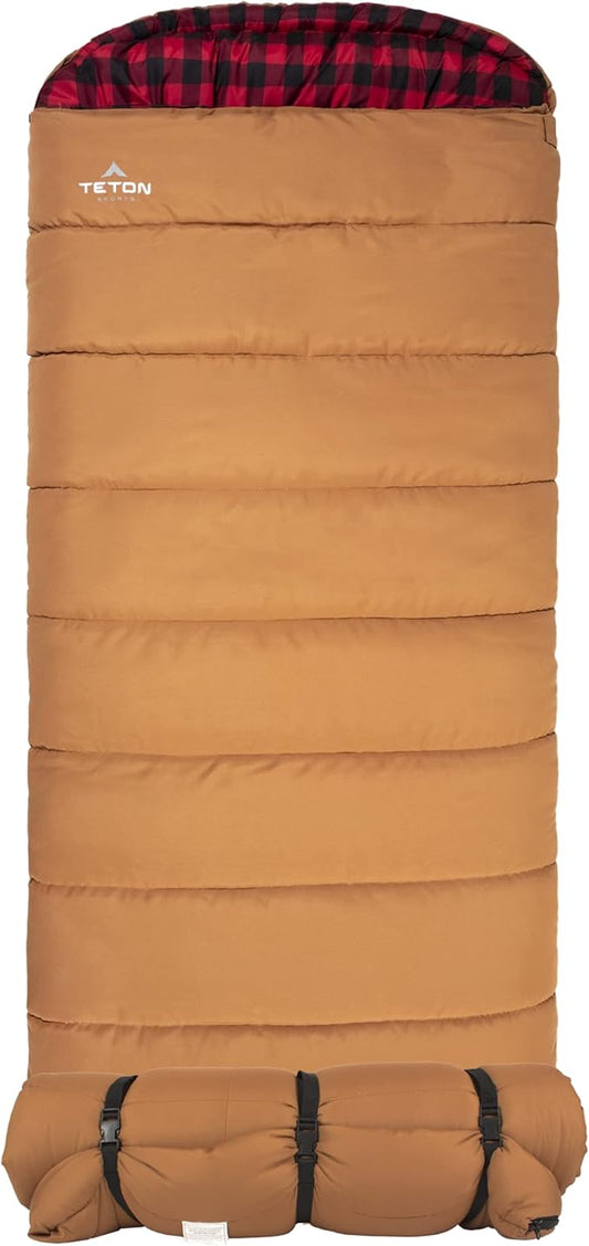 TETON Sports Deer Hunter -35F and 0F Degree Sleeping Bag. Warm and Comfortable Camping Sleeping Bags, Teton Tough Canvas Shell for Camping, Hunting, and Cold Weather