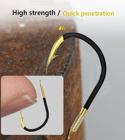 Dyxssm Small Fishing Hooks with Line, Pre Tied Tiny Fishing Hook on Nylon Line (Pack of 20)