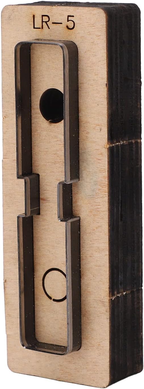 Hyuduo LR5 Leather Cutting Die Set for DIY Handmade Leather Craft - Professional Alloy Steel Stamping Punching Tool with Included Dies