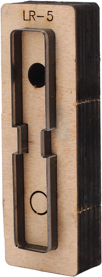 Hyuduo LR5 Leather Cutting Die Set for DIY Handmade Leather Craft - Professional Alloy Steel Stamping Punching Tool with Included Dies